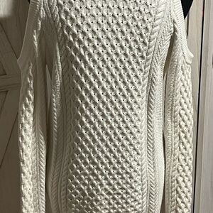 Michael Kors Studded Cable-Knit Cold-Shoulder Sweater